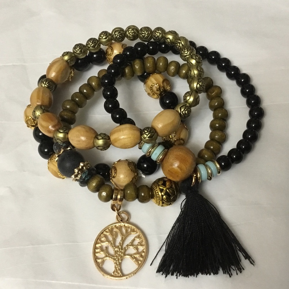 Boho Beaded Bracelet Set